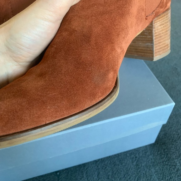 EVERLANE SUEDE BLOCK HEEL BOOT - RUST - Size 11 - Picture 6 of 9